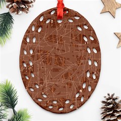 Brown Pattern Ornament (oval Filigree) 