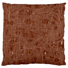 Brown Pattern Large Cushion Case (two Sides)