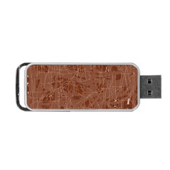 Brown Pattern Portable Usb Flash (one Side)