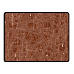 Brown Pattern Double Sided Fleece Blanket (small)  by Valentinaart