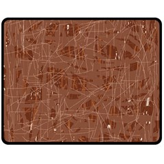 Brown Pattern Double Sided Fleece Blanket (medium) 