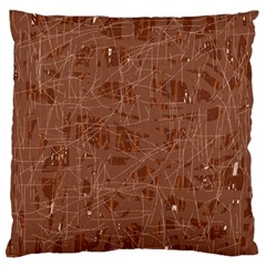 Brown Pattern Standard Flano Cushion Case (one Side)