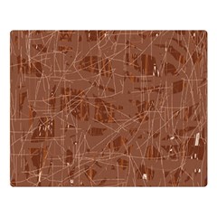 Brown Pattern Double Sided Flano Blanket (large) 