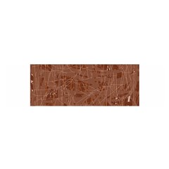 Brown Pattern Satin Scarf (oblong)