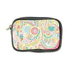 Hippie Flowers Pattern, Pink Blue Green, Zz0101 Coin Purse Front