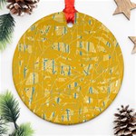 Yellow pattern Ornament (Round)  Front