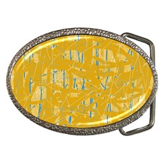 Yellow Pattern Belt Buckles by Valentinaart