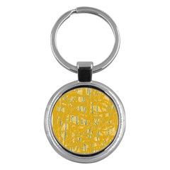 Yellow Pattern Key Chains (round) 