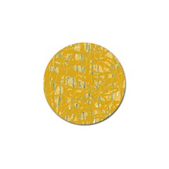 Yellow Pattern Golf Ball Marker