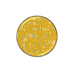 Yellow Pattern Hat Clip Ball Marker (10 Pack)