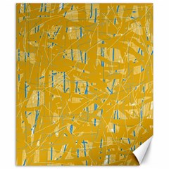 Yellow Pattern Canvas 8  X 10  by Valentinaart