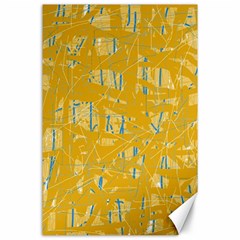 Yellow Pattern Canvas 24  X 36 