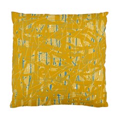 Yellow Pattern Standard Cushion Case (one Side)