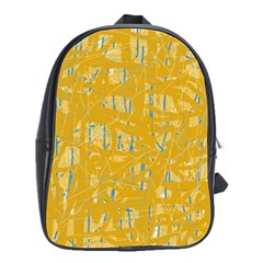 Yellow Pattern School Bags(large) 