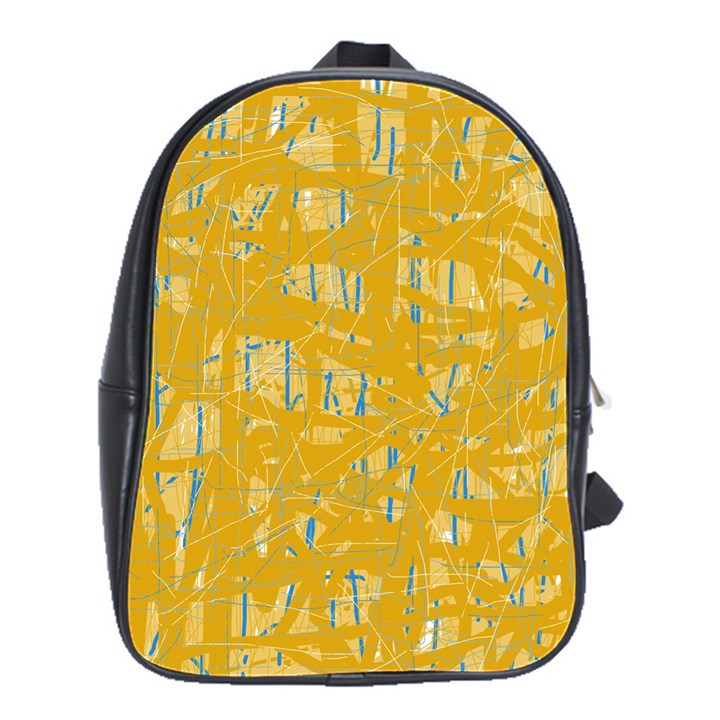 Yellow pattern School Bags(Large) 