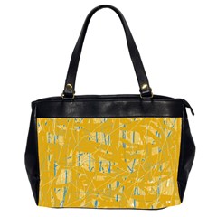 Yellow Pattern Office Handbags (2 Sides) 