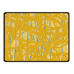 Yellow Pattern Fleece Blanket (small)