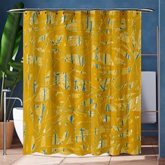 Yellow Pattern Shower Curtain 60  X 72  (medium) 