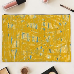 Yellow Pattern Cosmetic Bag (xxl) 