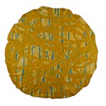 Yellow pattern Large 18  Premium Round Cushions Front