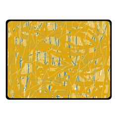 Yellow Pattern Double Sided Fleece Blanket (small) 