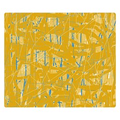 Yellow Pattern Double Sided Flano Blanket (small) 