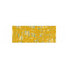 Yellow Pattern Satin Scarf (oblong)