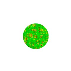 Neon Green Pattern 1  Mini Buttons