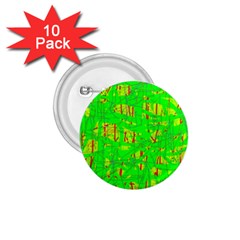 Neon Green Pattern 1 75  Buttons (10 Pack) by Valentinaart