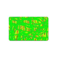 Neon Green Pattern Magnet (name Card)