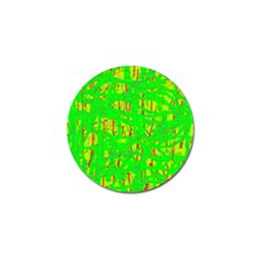 Neon Green Pattern Golf Ball Marker (4 Pack)