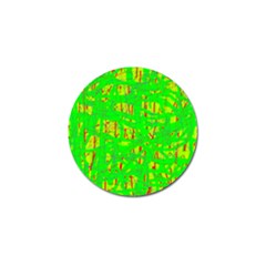 Neon Green Pattern Golf Ball Marker (10 Pack)