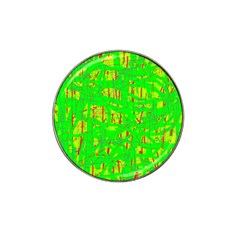 Neon Green Pattern Hat Clip Ball Marker by Valentinaart