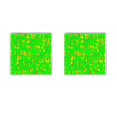 Neon Green Pattern Cufflinks (square)