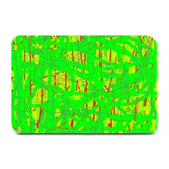 Neon Green Pattern Plate Mats