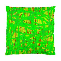 Neon Green Pattern Standard Cushion Case (two Sides)