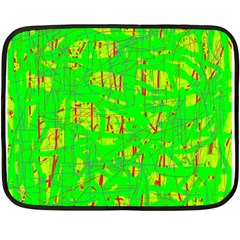 Neon Green Pattern Fleece Blanket (mini)