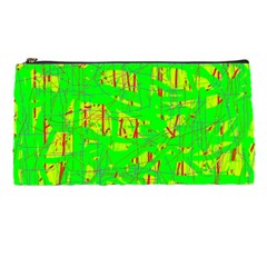 Neon Green Pattern Pencil Cases by Valentinaart