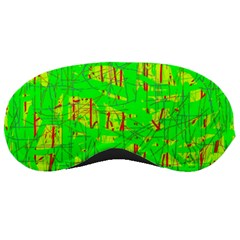 Neon Green Pattern Sleeping Masks by Valentinaart