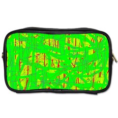 Neon Green Pattern Toiletries Bags