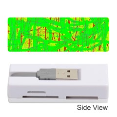 Neon Green Pattern Memory Card Reader (stick) 