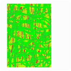 Neon Green Pattern Small Garden Flag (two Sides)