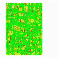 Neon Green Pattern Large Garden Flag (two Sides)