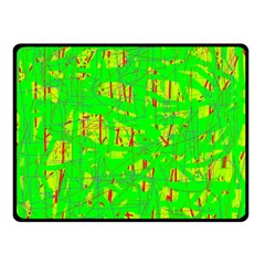 Neon Green Pattern Double Sided Fleece Blanket (small) 