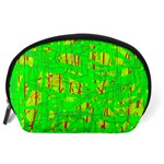 Neon green pattern Accessory Pouches (Large)  Back