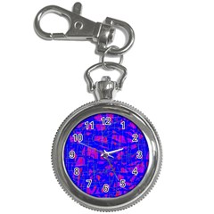 Blue Pattern Key Chain Watches