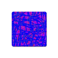 Blue Pattern Square Magnet