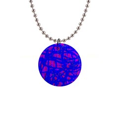 Blue Pattern Button Necklaces