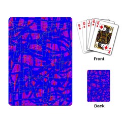 Blue Pattern Playing Card by Valentinaart