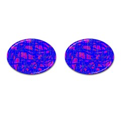 Blue Pattern Cufflinks (oval)